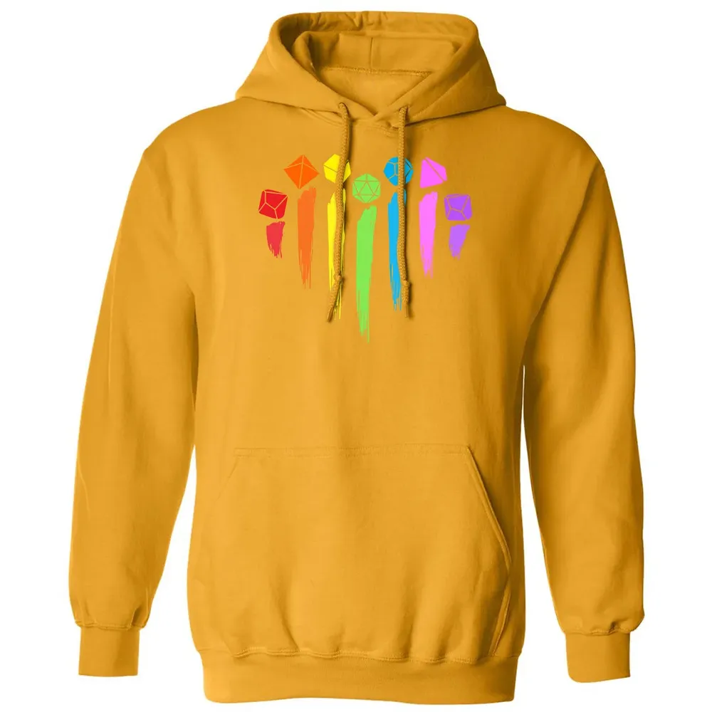 Dice Rainbow Heart Shape Classic Unisex Hoodie - 12