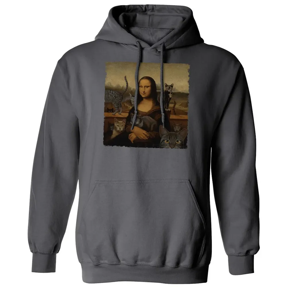 Monalisa with cats Classic Unisex Hoodie - 7
