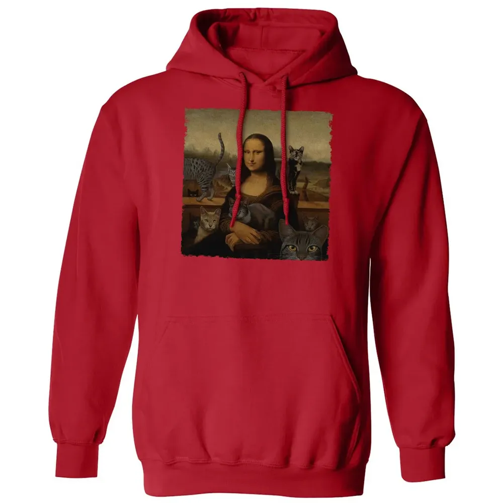 Monalisa with cats Classic Unisex Hoodie - 5