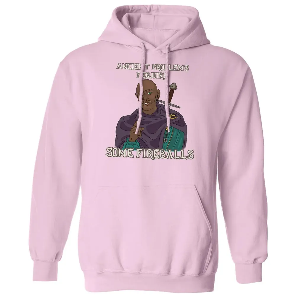 Ancient Problems Require Some Fireballs Classic Unisex Hoodie - 3