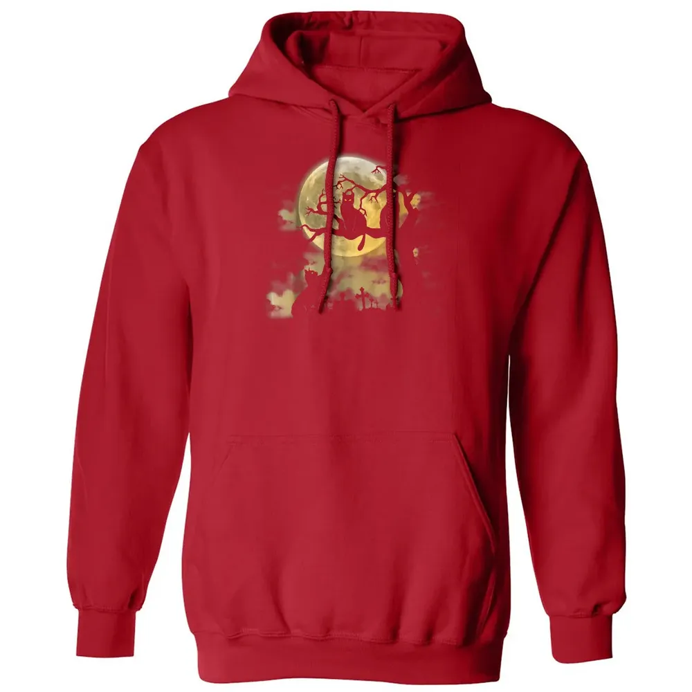 Full Moon Wiccan    Black Cat Pagan Gifts Classic Unisex Hoodie - 5
