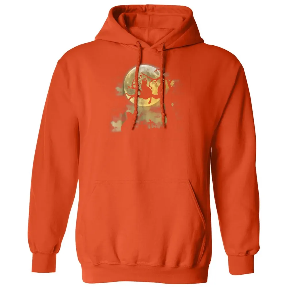 Full Moon Wiccan    Black Cat Pagan Gifts Classic Unisex Hoodie - 10