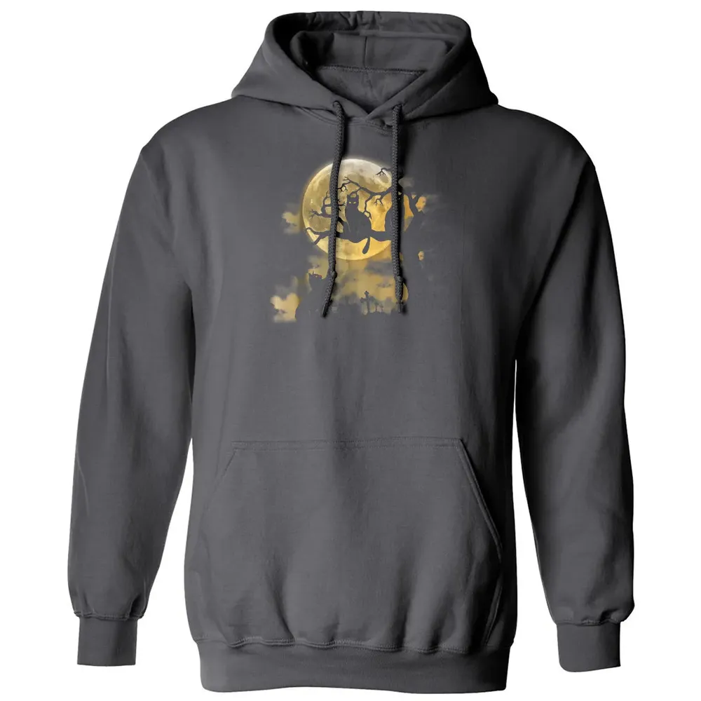 Full Moon Wiccan    Black Cat Pagan Gifts Classic Unisex Hoodie - 7