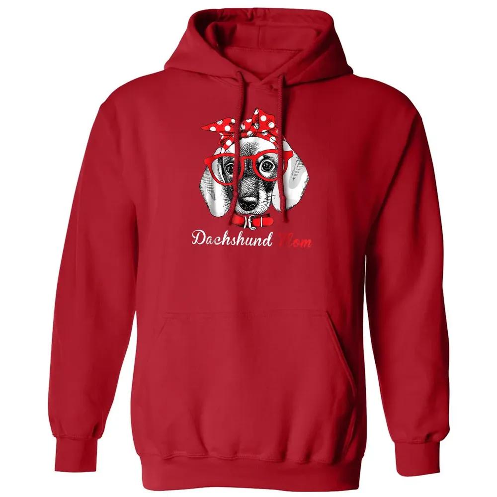 Dachshund Mom  for Doxie Wiener Lovers Mothers Day Gift Classic Unisex Hoodie - 5