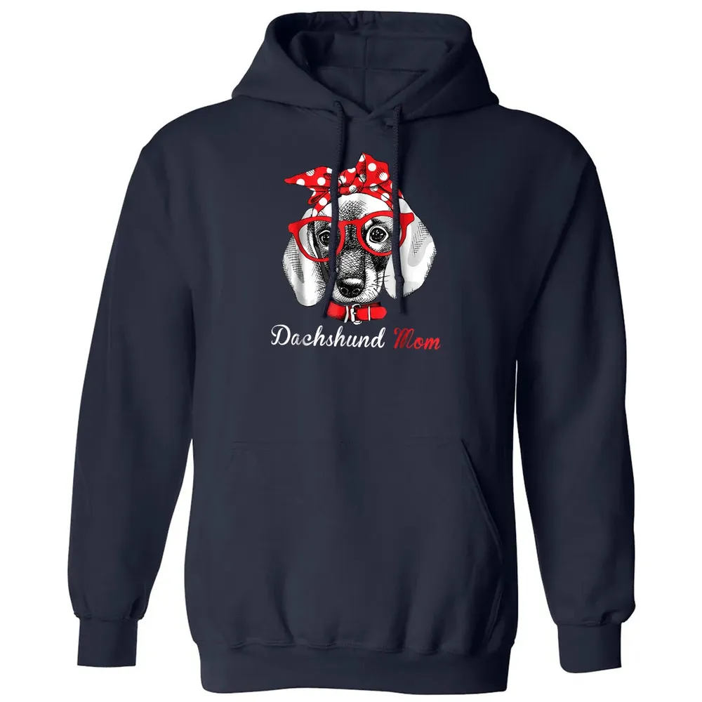 Dachshund Mom  for Doxie Wiener Lovers Mothers Day Gift Classic Unisex Hoodie - 2