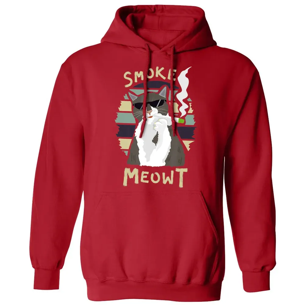 420 Cat Smoking Weed Kitten Cannabis  Gift Women Men Classic Unisex Hoodie - 5