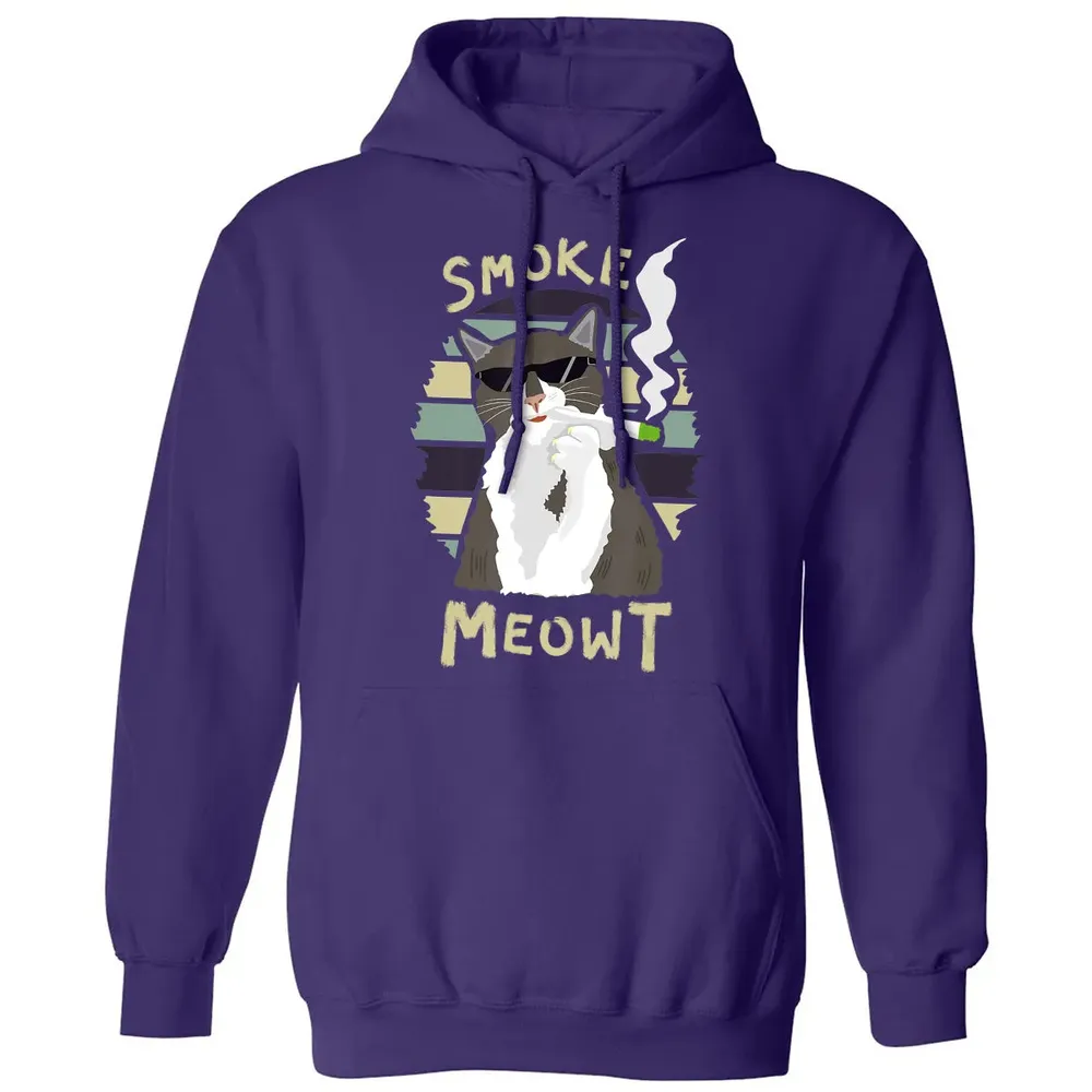 420 Cat Smoking Weed Kitten Cannabis  Gift Women Men Classic Unisex Hoodie - 6
