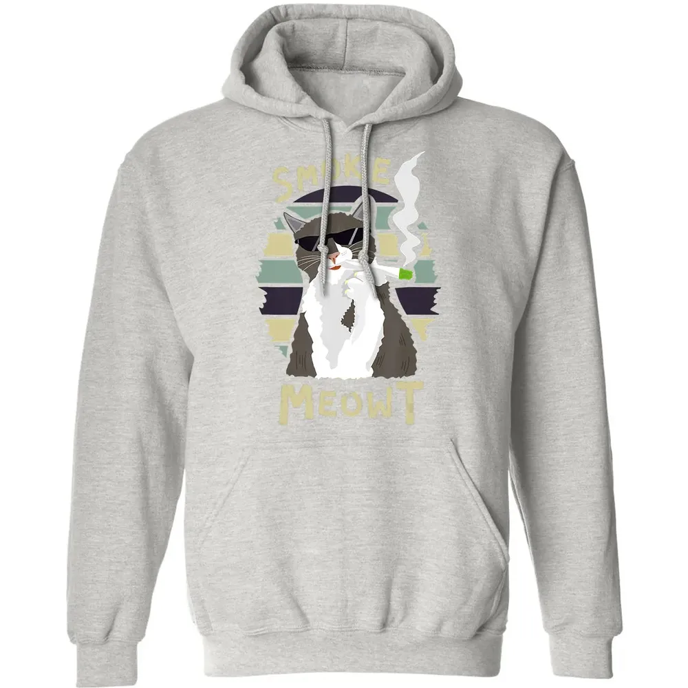 420 Cat Smoking Weed Kitten Cannabis  Gift Women Men Classic Unisex Hoodie - 8