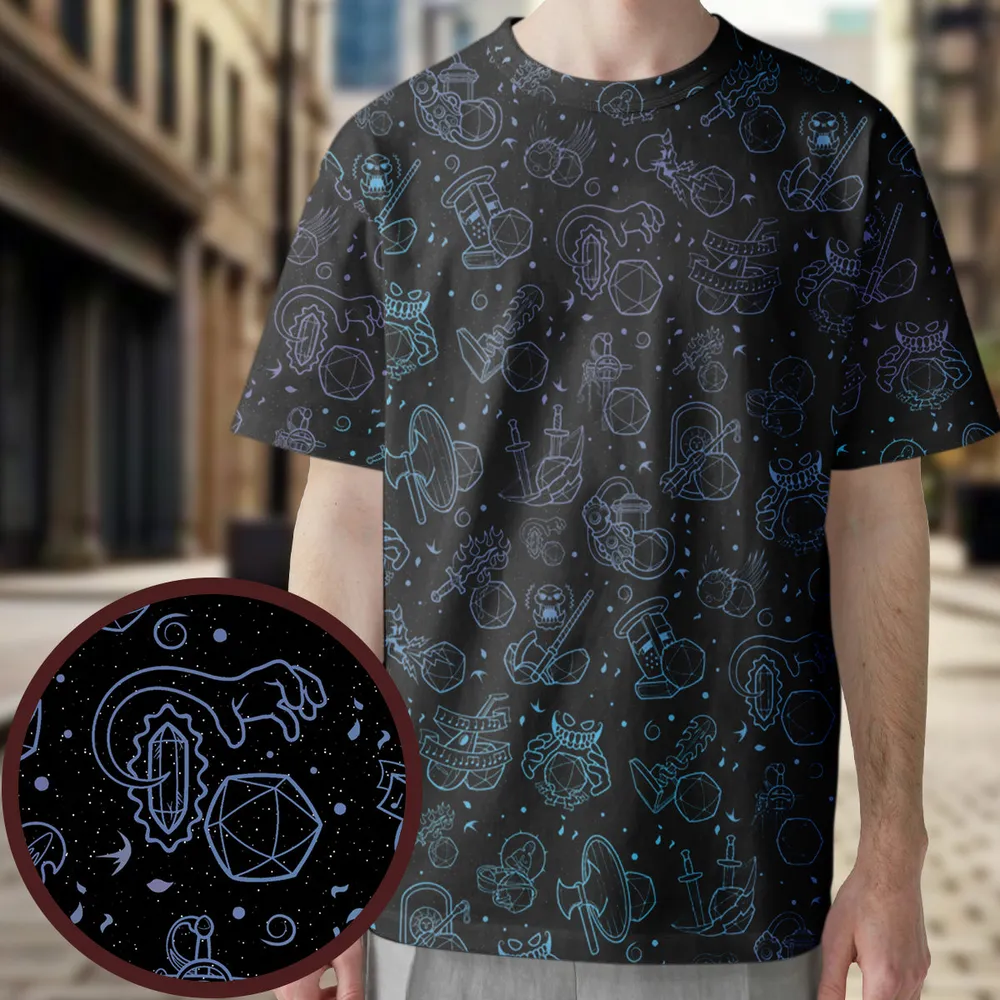 Multi Dice Classes  All-Over Print Unisex T-Shirt - 1