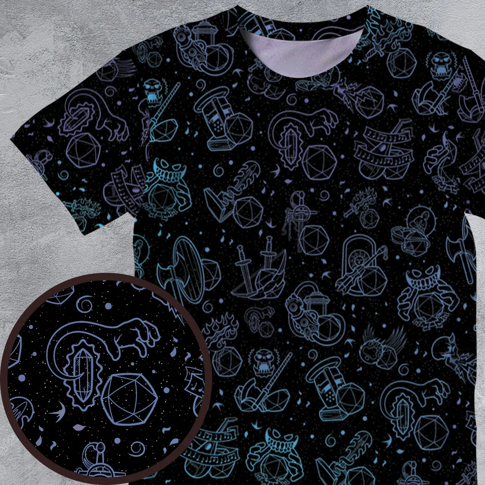 Multi Dice Classes  All-Over Print Unisex T-Shirt - 2
