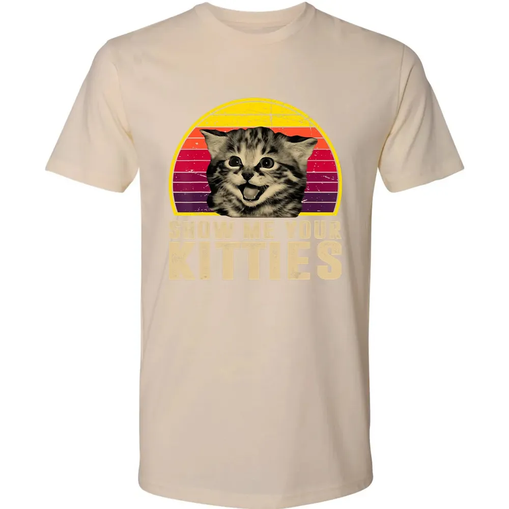 Show Me Your Kitties Funny Kitten Cat Lover Retro Vintage Premium Unisex T-shirt - 13