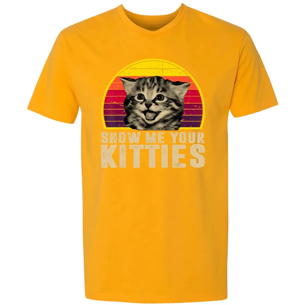 Show Me Your Kitties Funny Kitten Cat Lover Retro Vintage Premium Unisex T-shirt - 11