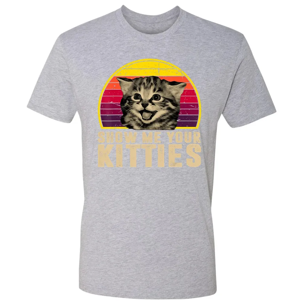Show Me Your Kitties Funny Kitten Cat Lover Retro Vintage Premium Unisex T-shirt - 9