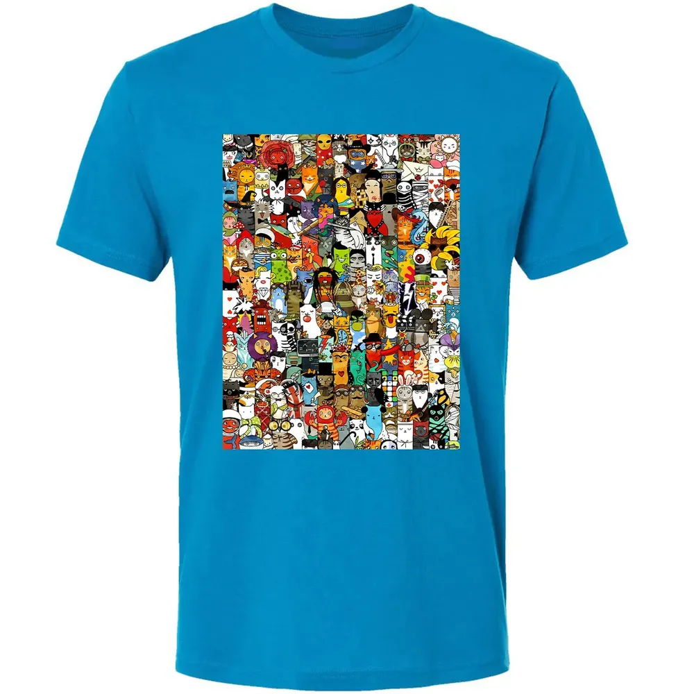 Cat Characters Premium Unisex T-shirt - 4
