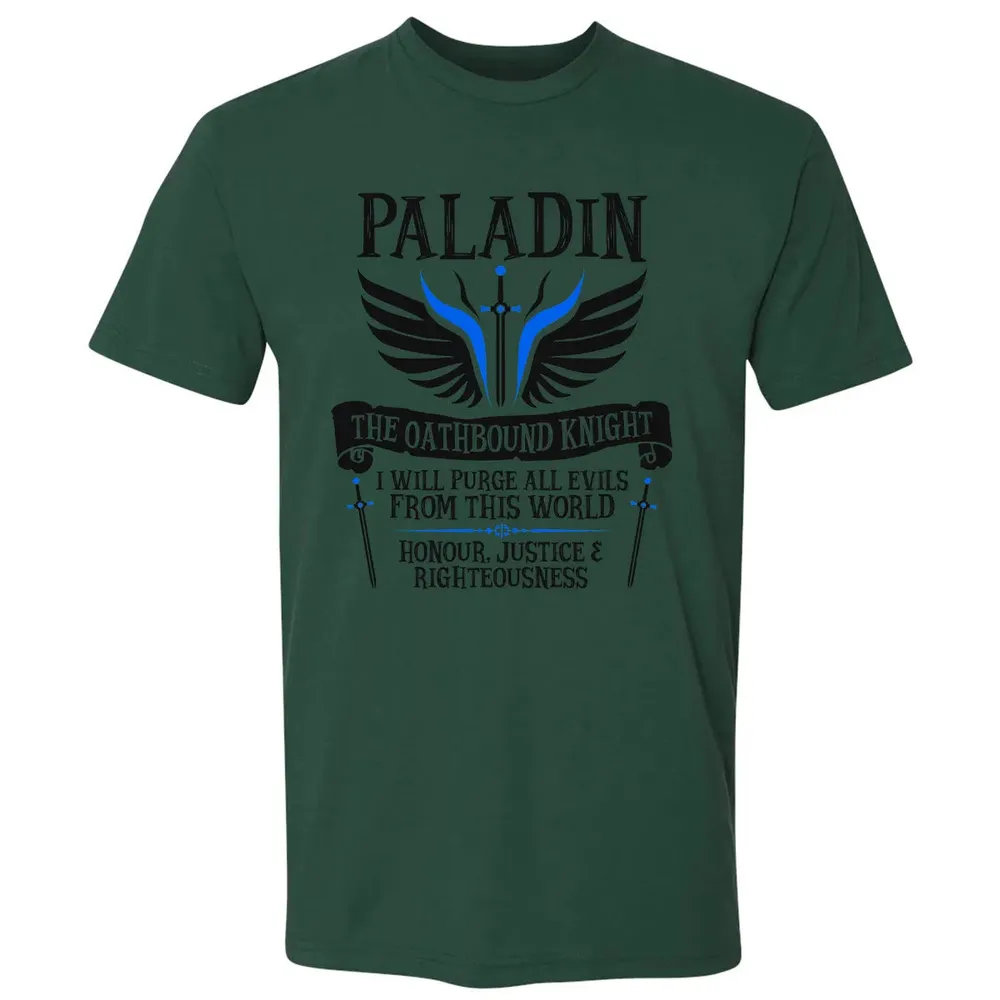 PALADIN, THE OATHBOUND KNIGHT (Black) Premium Unisex T-shirt - 12