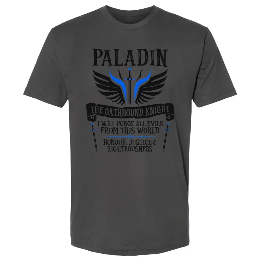 PALADIN, THE OATHBOUND KNIGHT (Black) Premium Unisex T-shirt - 8