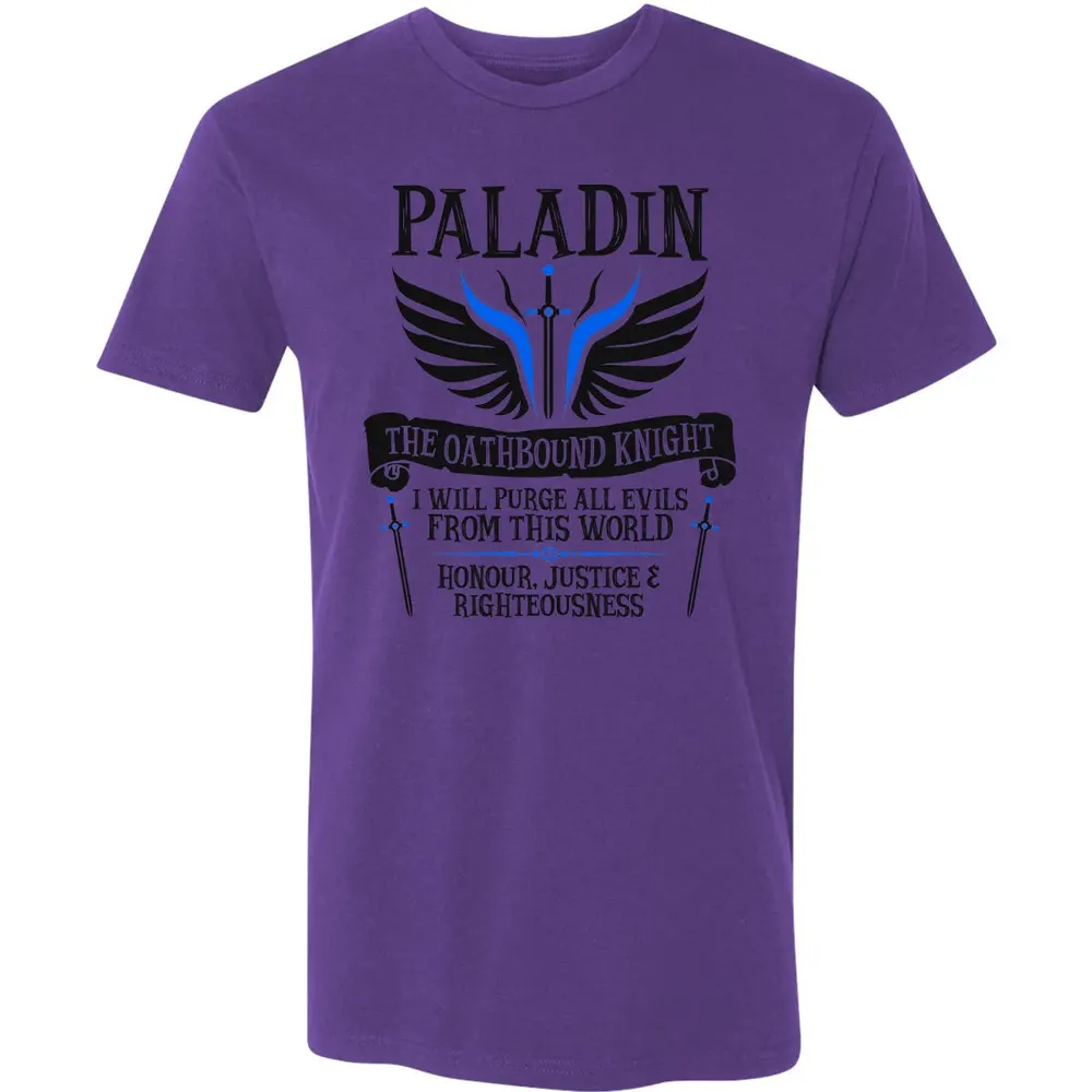 PALADIN, THE OATHBOUND KNIGHT (Black) Premium Unisex T-shirt - 7