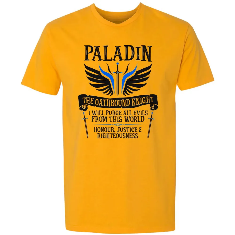 PALADIN, THE OATHBOUND KNIGHT (Black) Premium Unisex T-shirt - 11