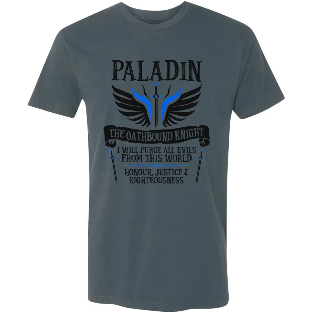 PALADIN, THE OATHBOUND KNIGHT (Black) Premium Unisex T-shirt - 14