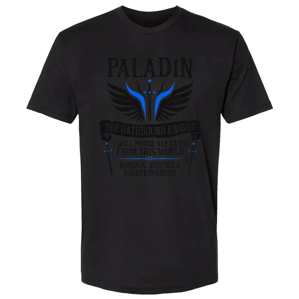 PALADIN, THE OATHBOUND KNIGHT (Black) Premium Unisex T-shirt - 15