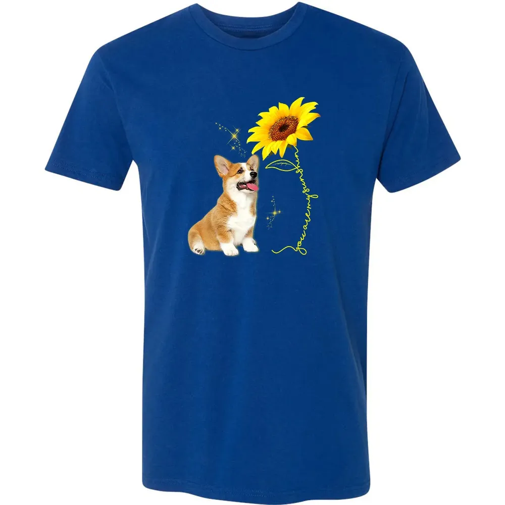 You Are My Sunshine Sunflower Corgi Lover Premium Unisex T-shirt - 10