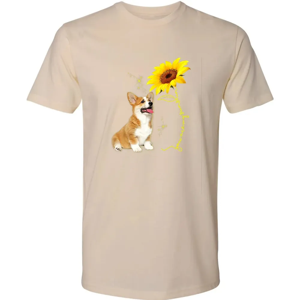 You Are My Sunshine Sunflower Corgi Lover Premium Unisex T-shirt - 13