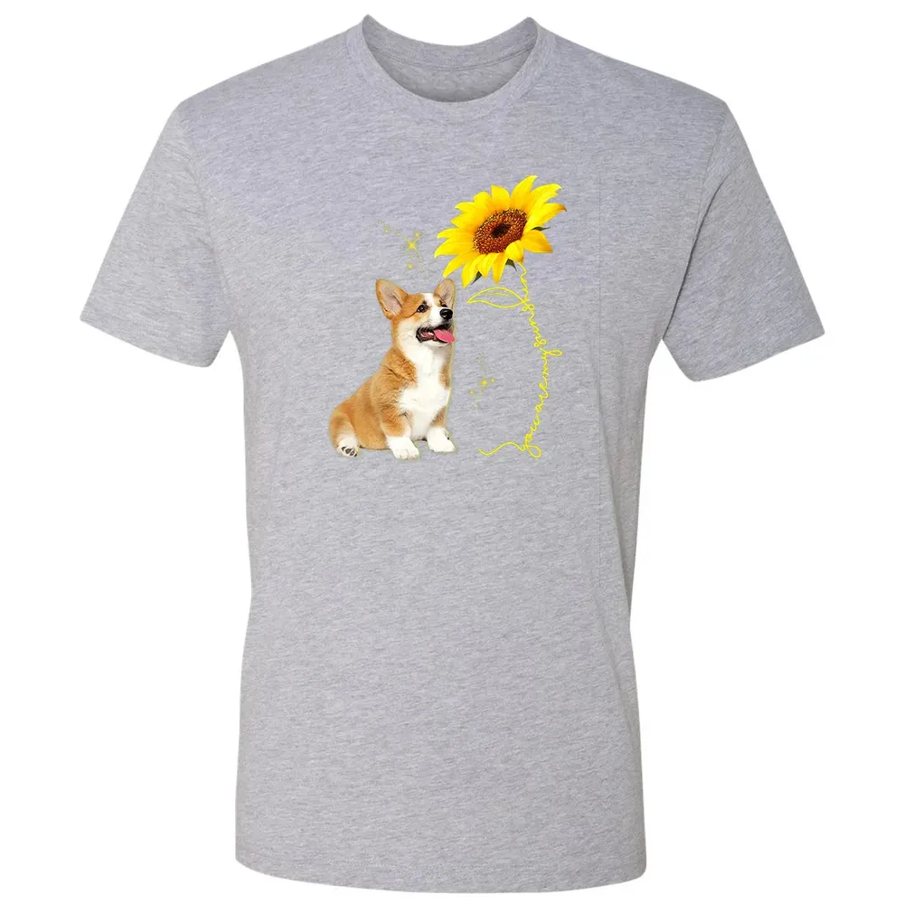 You Are My Sunshine Sunflower Corgi Lover Premium Unisex T-shirt - 9