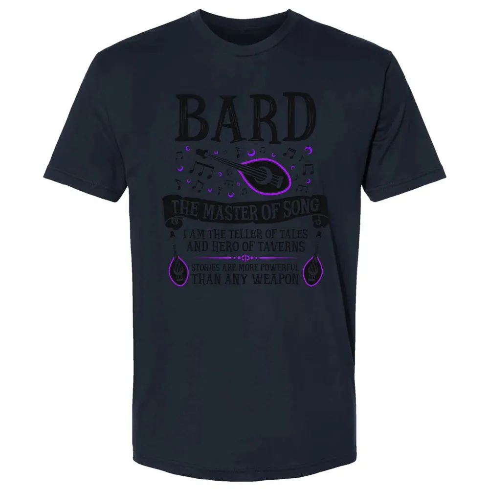 BARD, THE MASTER OF SONG (Black) Premium Unisex T-shirt - 13