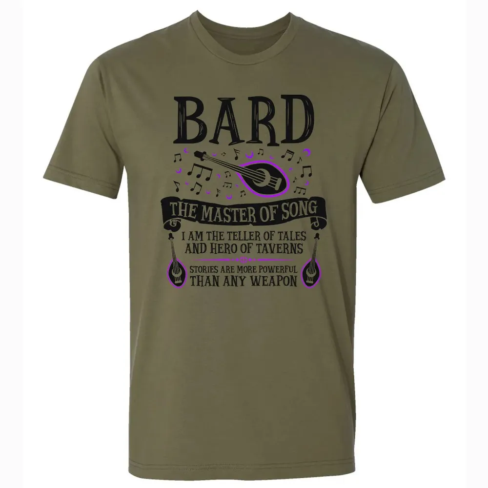 BARD, THE MASTER OF SONG (Black) Premium Unisex T-shirt - 5