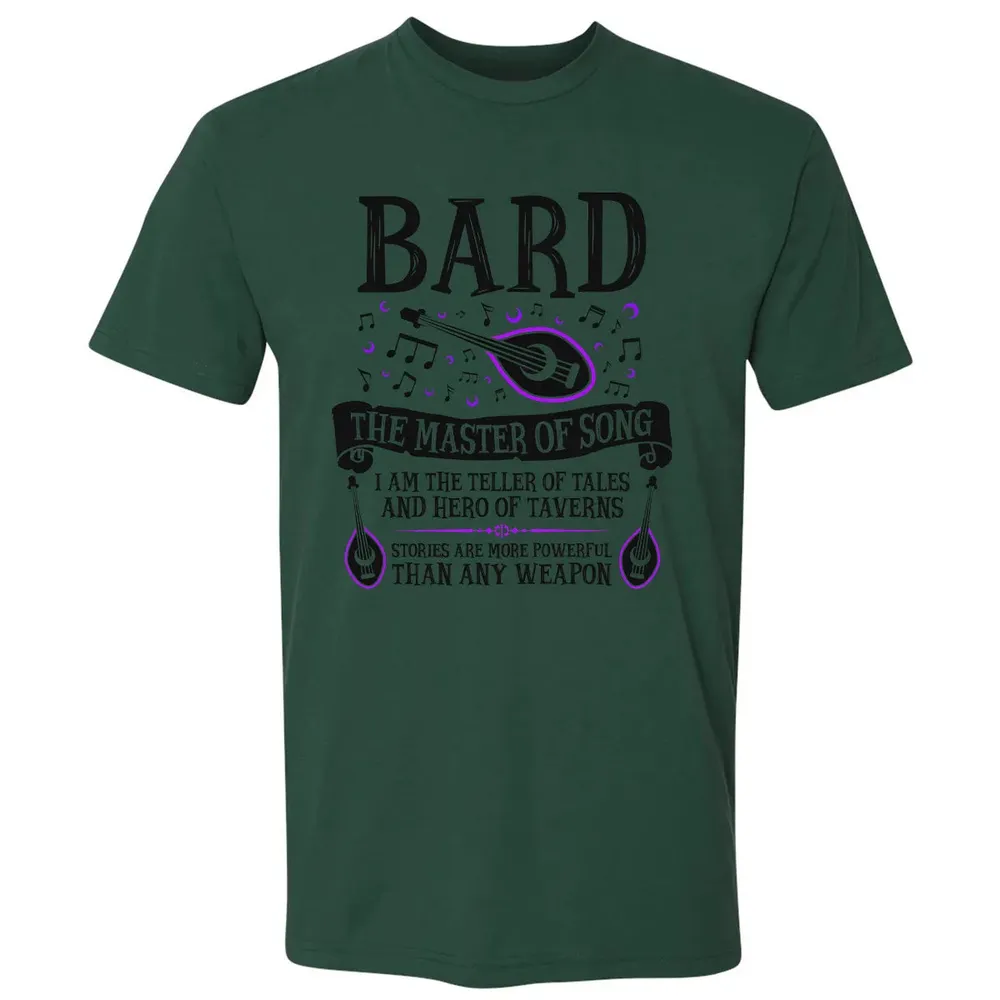BARD, THE MASTER OF SONG (Black) Premium Unisex T-shirt - 12