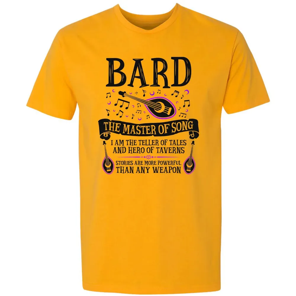 BARD, THE MASTER OF SONG (Black) Premium Unisex T-shirt - 11