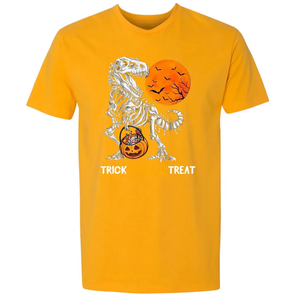 Dinosaur Skeleton Trick Rawr Treat Premium Unisex T-shirt - 11