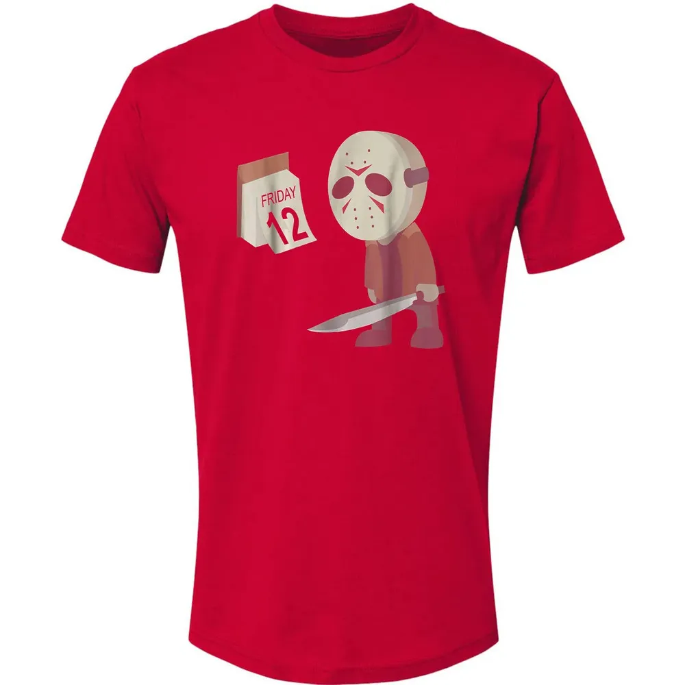 Friday 12th Funny Halloween Horror Graphic Premium Unisex T-shirt - 6
