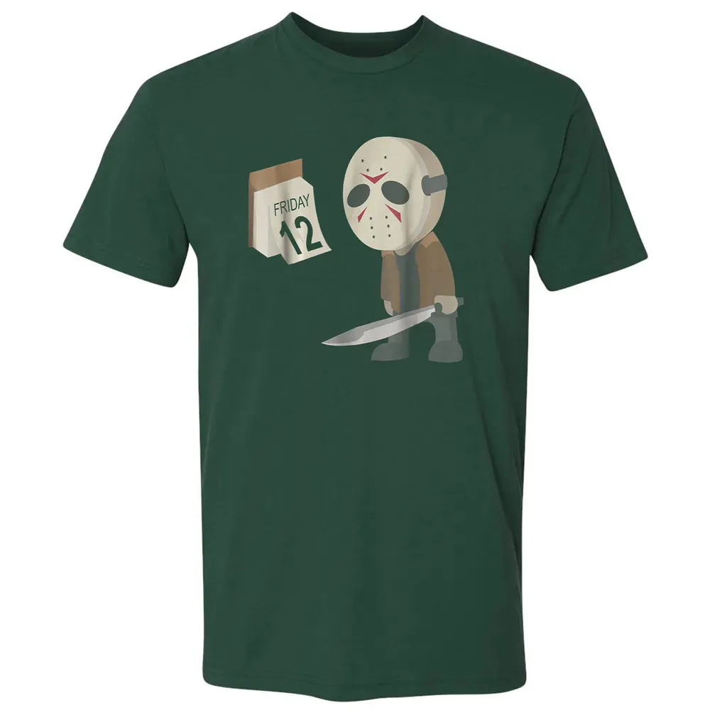 Friday 12th Funny Halloween Horror Graphic Premium Unisex T-shirt - 12