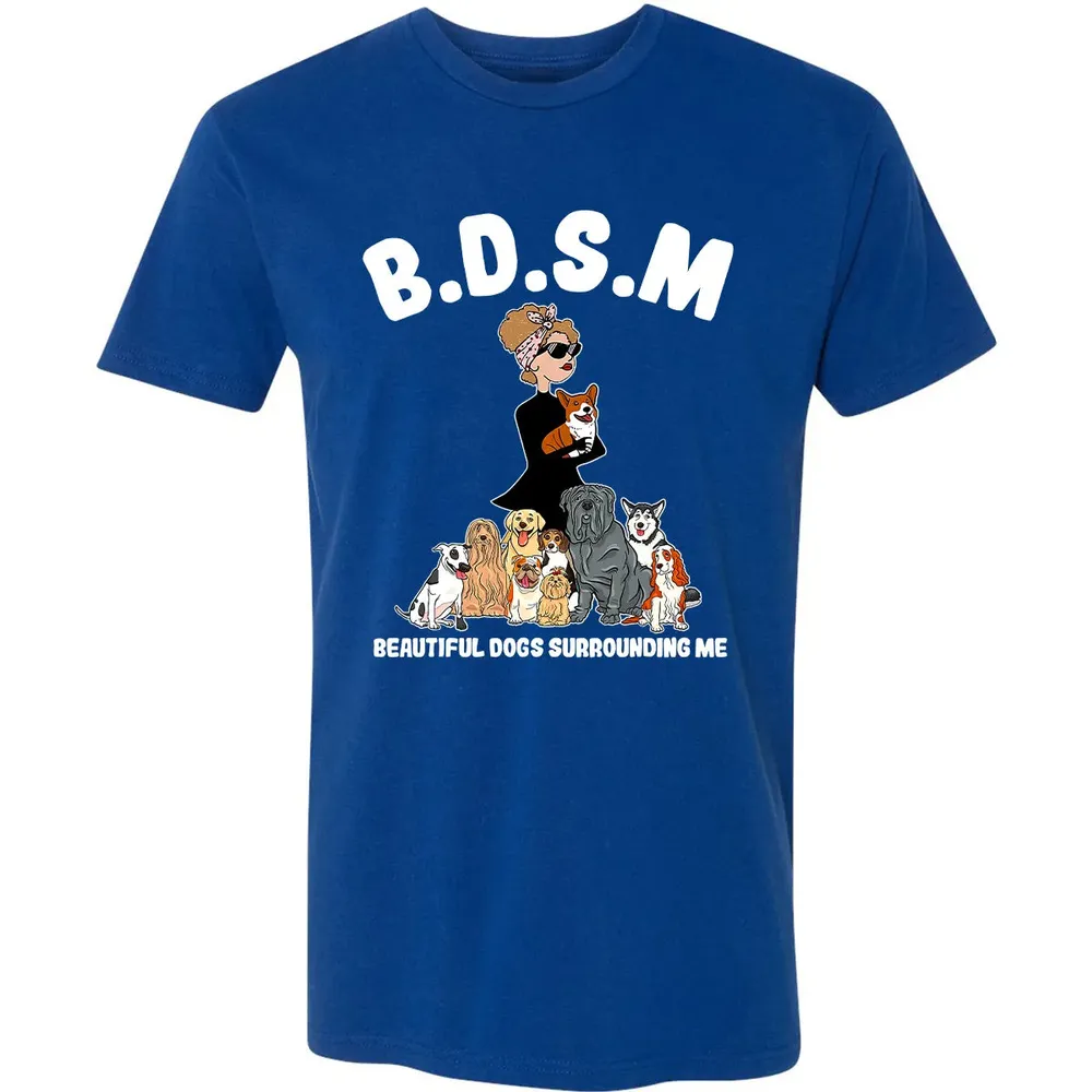 Beautiful Dogs Surrounding Me Premium Unisex T-shirt - 10