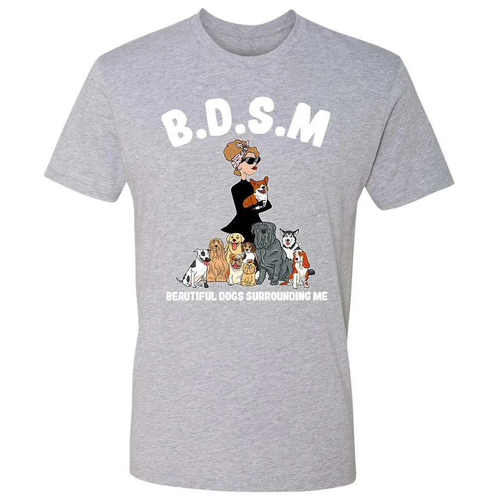 Beautiful Dogs Surrounding Me Premium Unisex T-shirt - 9