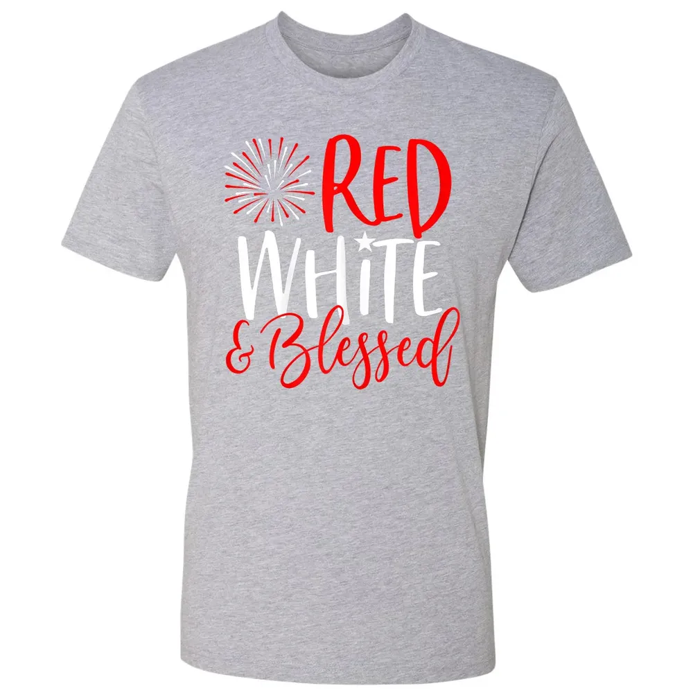Red White &amp; Blessed  4th of July Cute Patriotic America Premium Unisex T-shirt - 9