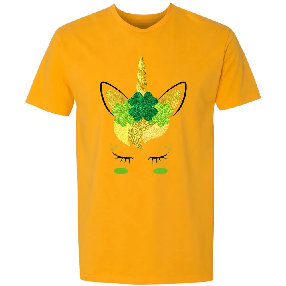Unicorn Face St Patrick's Day Irish Girls Kids Premium Unisex T-shirt - 11