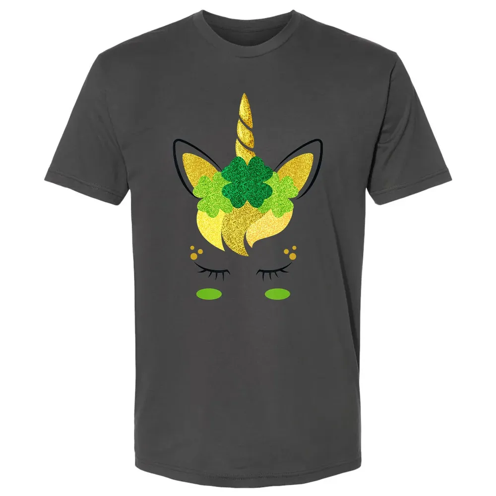 Unicorn Face St Patrick's Day Irish Girls Kids Premium Unisex T-shirt - 8