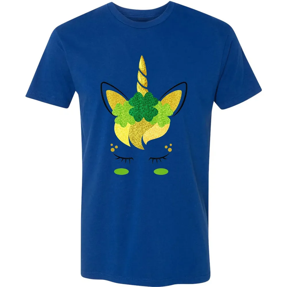 Unicorn Face St Patrick's Day Irish Girls Kids Premium Unisex T-shirt - 10