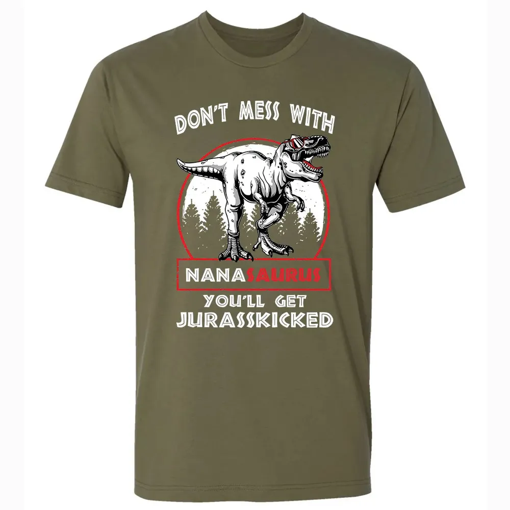 Don't Mess With Nanasaurus Premium Unisex T-shirt - 5