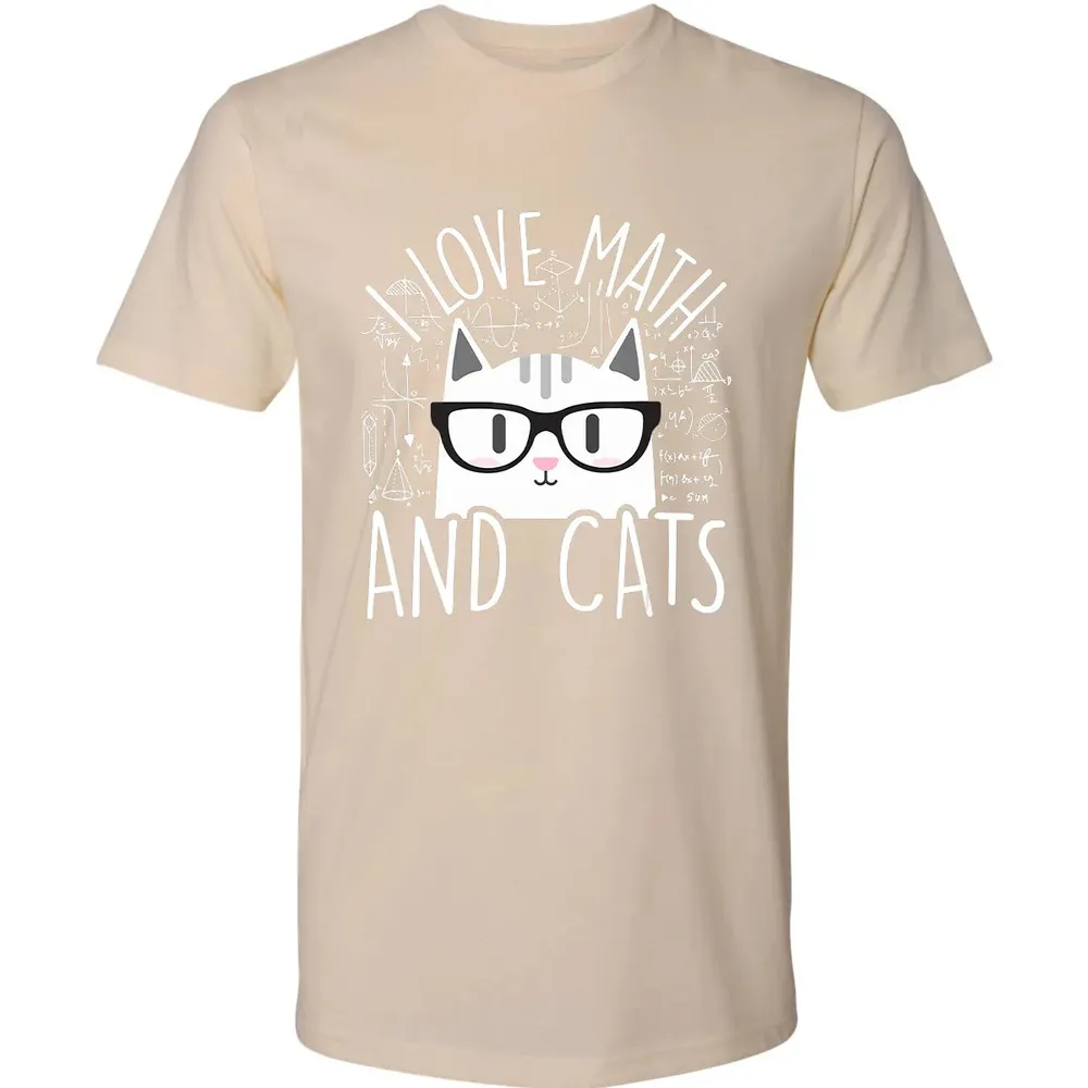 I Love Math And Cats  Funny Cat Lover Gift Premium Unisex T-shirt - 13
