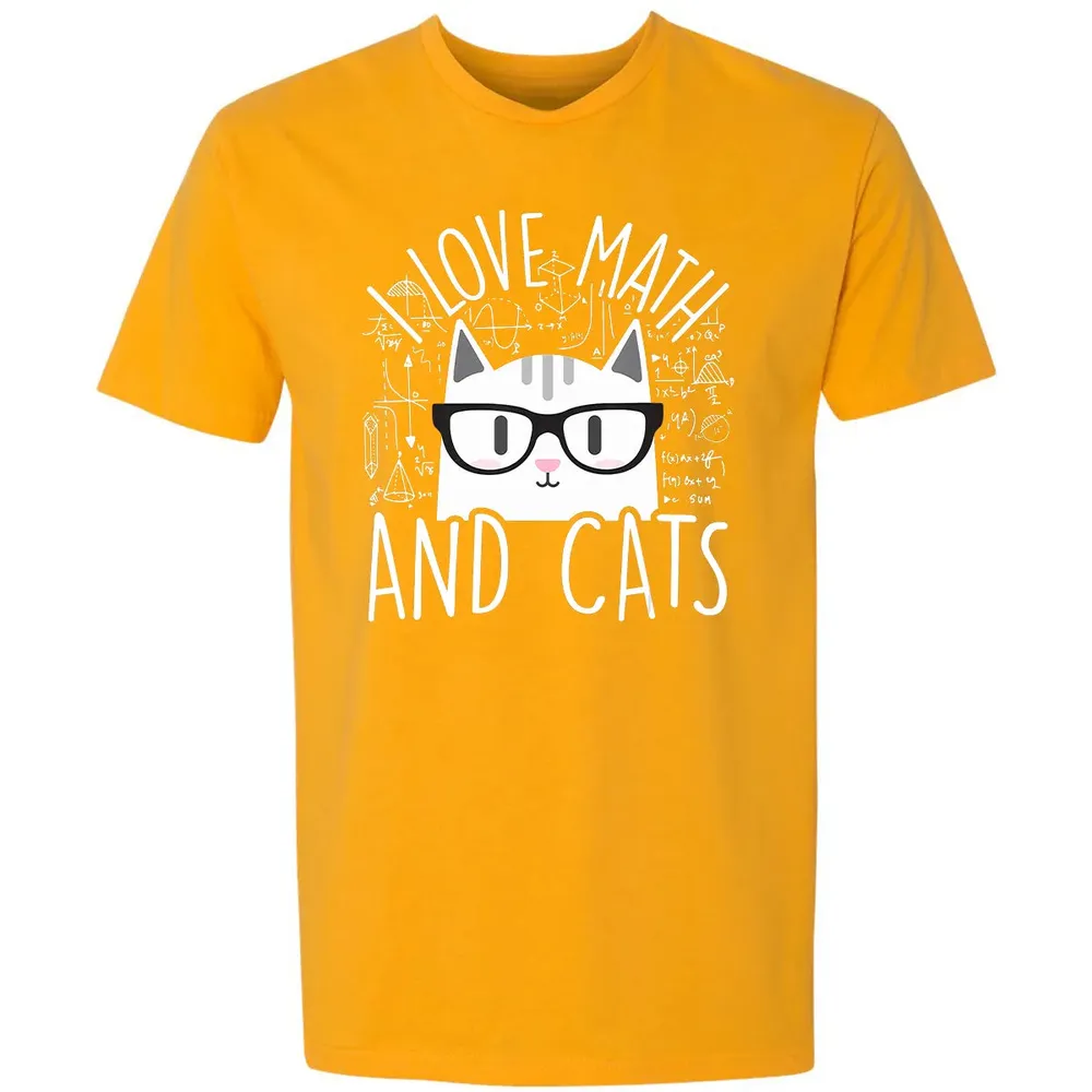 I Love Math And Cats  Funny Cat Lover Gift Premium Unisex T-shirt - 11