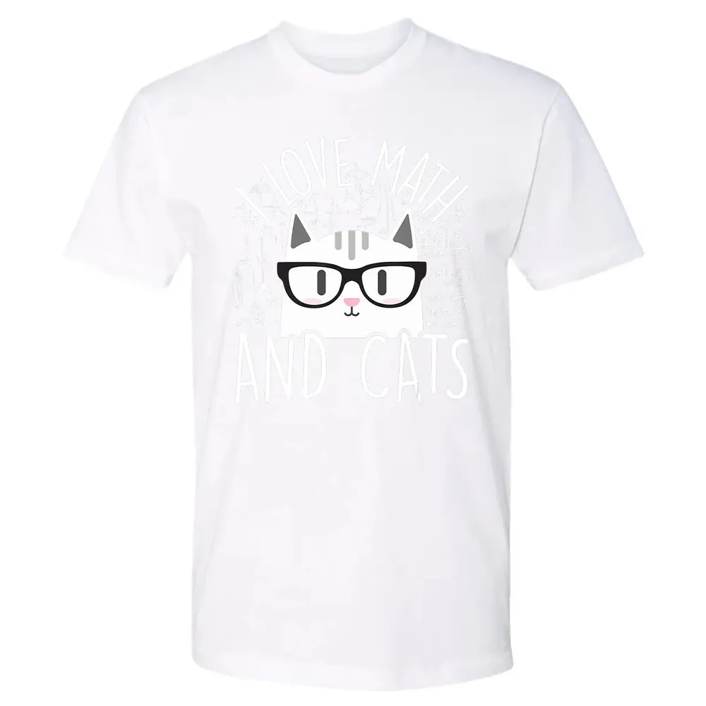 I Love Math And Cats  Funny Cat Lover Gift Premium Unisex T-shirt - 4