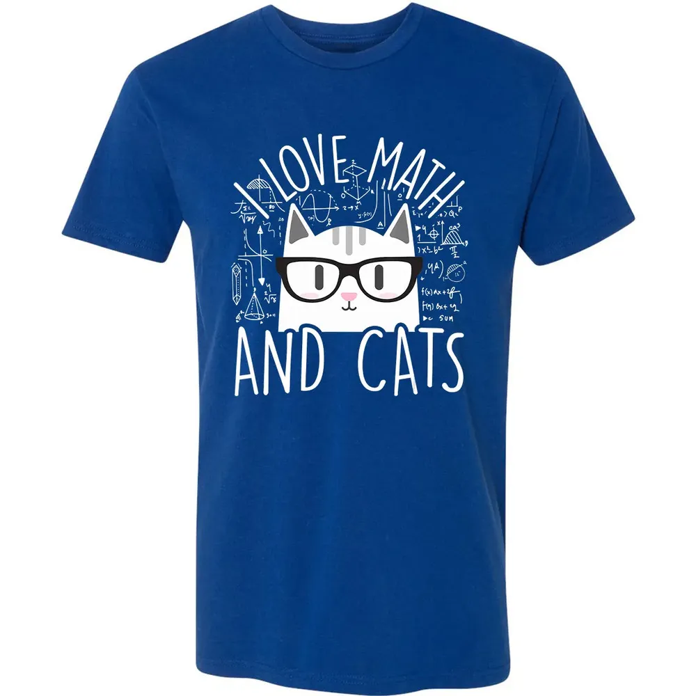 I Love Math And Cats  Funny Cat Lover Gift Premium Unisex T-shirt - 10