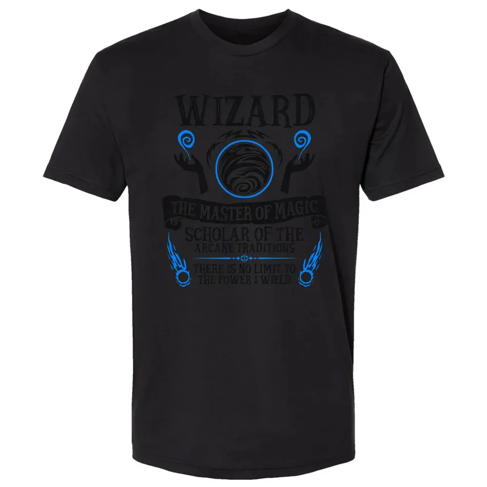 WIZARD, The Master of Magic (Black Text) Premium Unisex T-shirt - 15