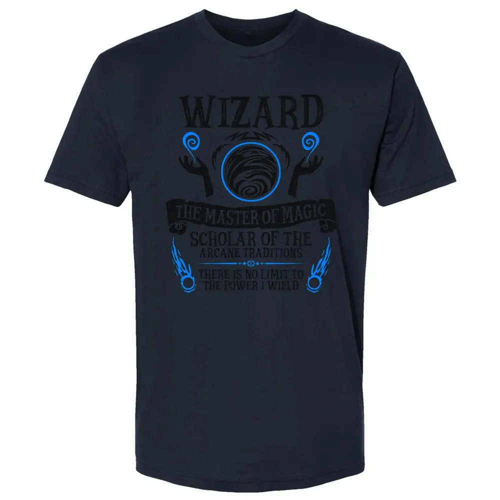 WIZARD, The Master of Magic (Black Text) Premium Unisex T-shirt - 13
