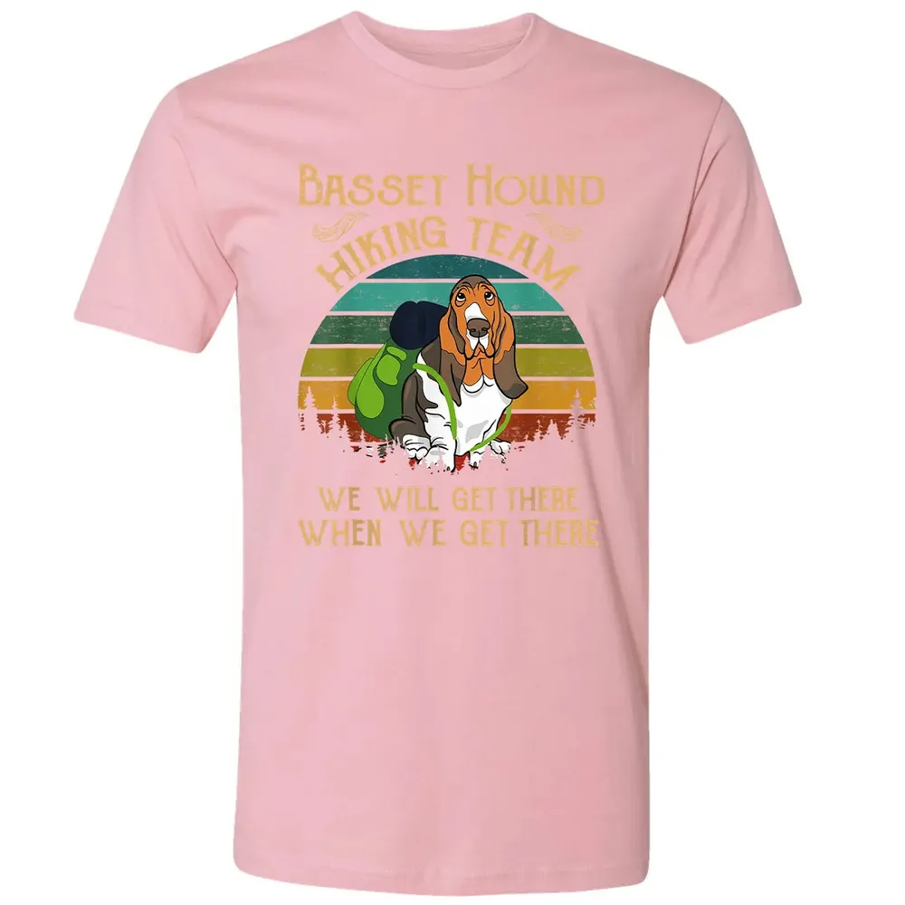Basset Hound Hiking Team We Will Get There Vintage Premium Unisex T-shirt - 3