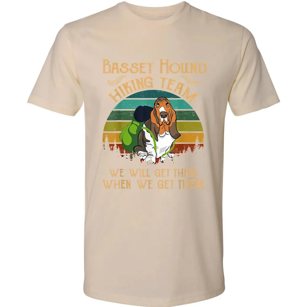Basset Hound Hiking Team We Will Get There Vintage Premium Unisex T-shirt - 13