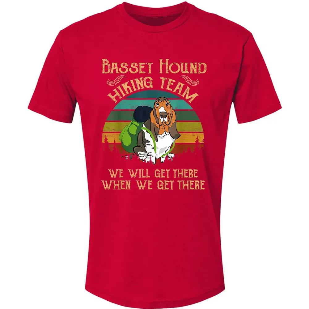 Basset Hound Hiking Team We Will Get There Vintage Premium Unisex T-shirt - 6
